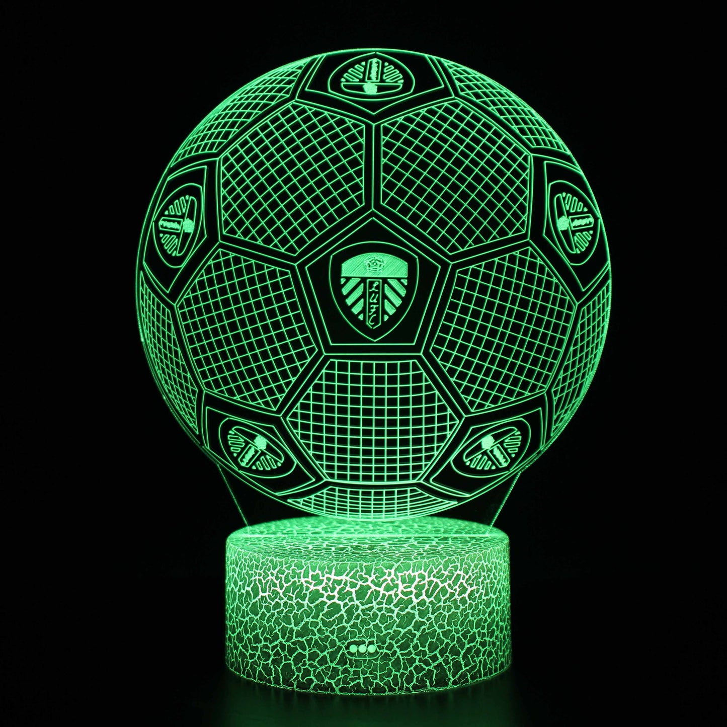 Leeds United Lampe, Fußball Nachtlicht, 3D Illusionslampe, LED Touch Schalter, Deck Dekor