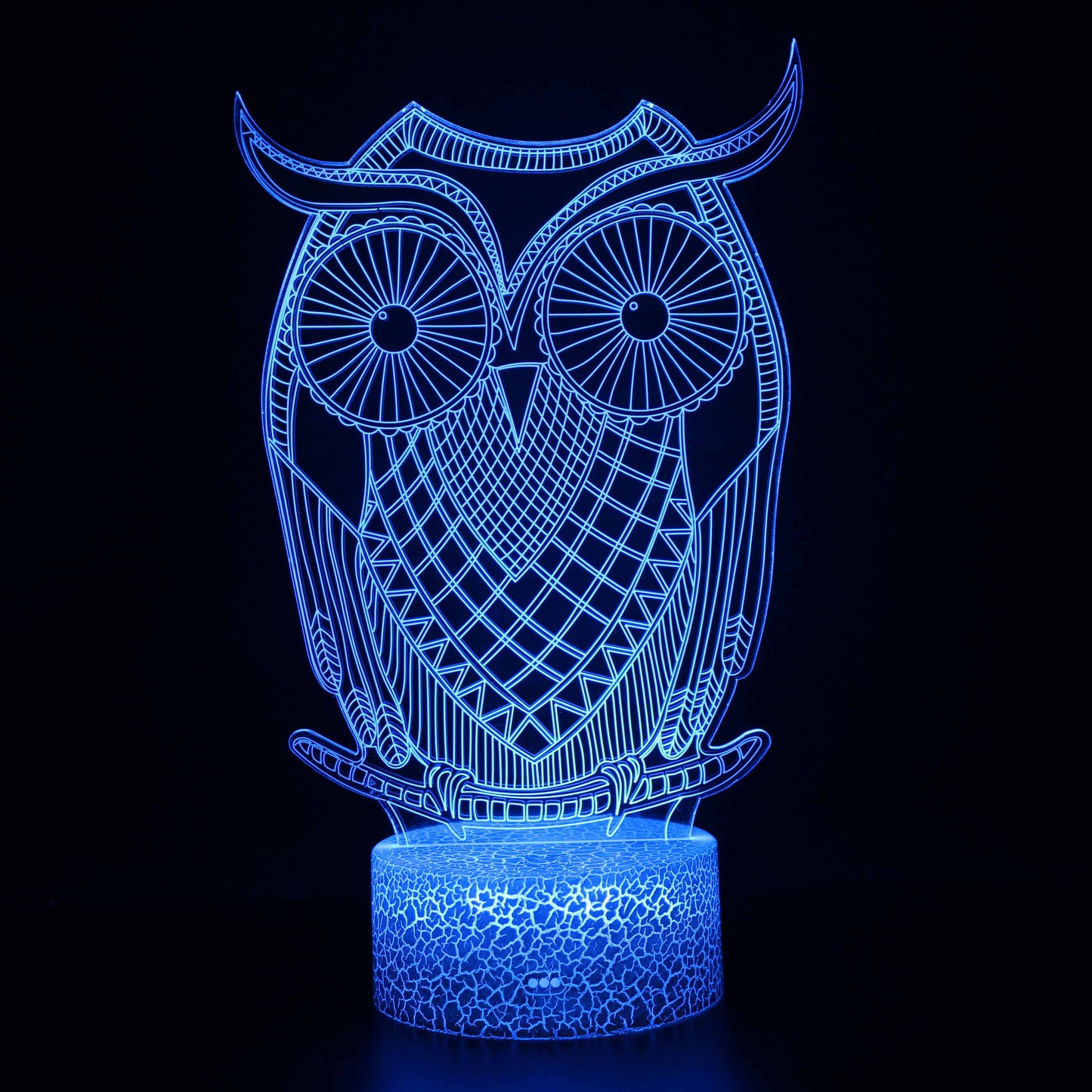 Owl 3D Illusion Lamp 16 Color Changing Touch Table Desk LED Night