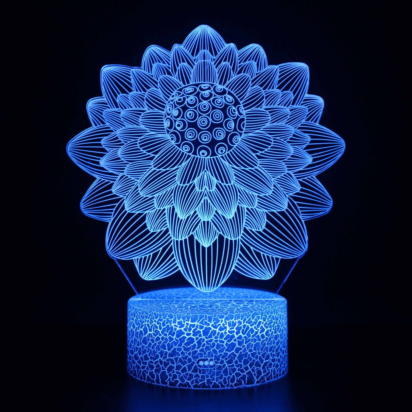 Blooming Lotus Flower 3D Illusion Night Light