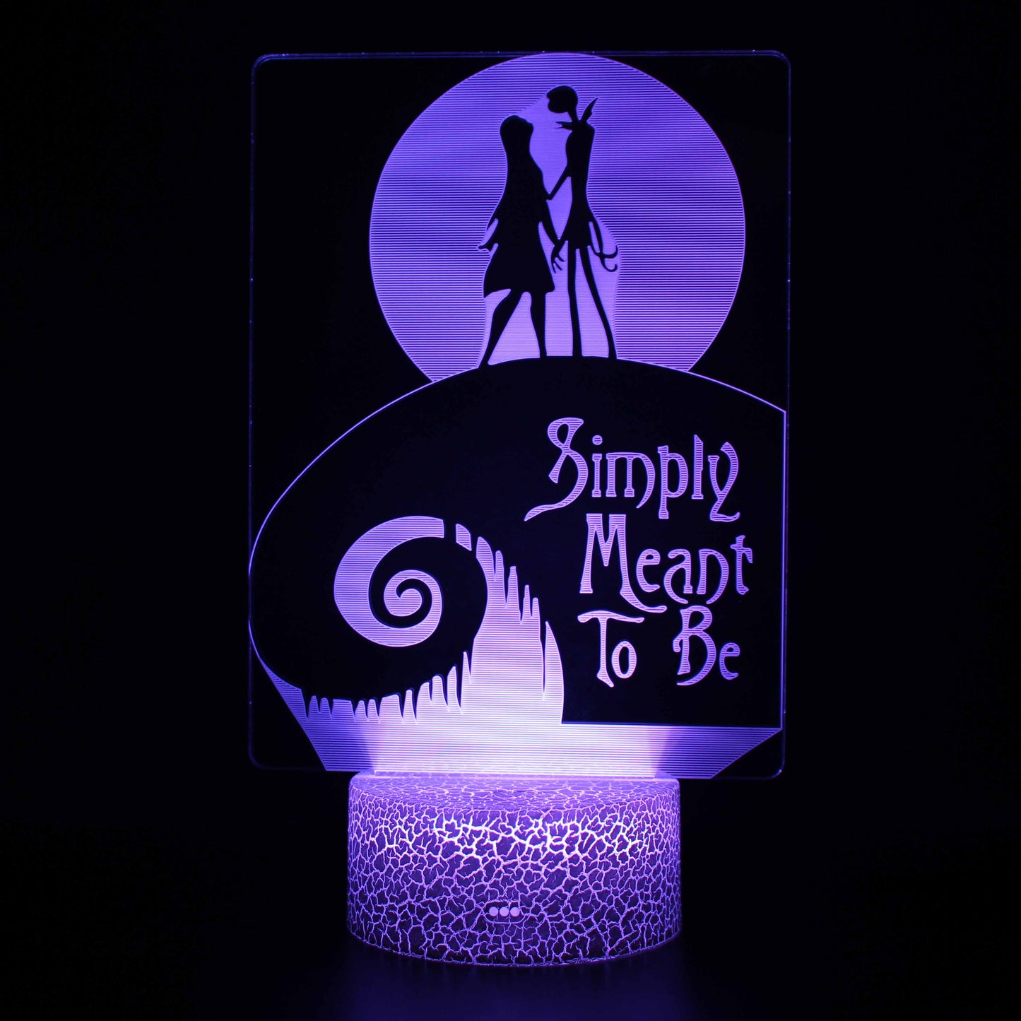 Nightmare Before Christmas Jack and Sally Simple Meant To Be 3D Night Light