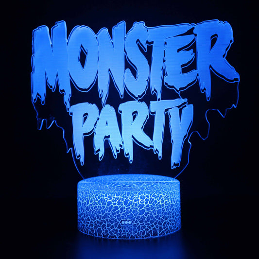 Gruselige Monster-Party-Halloween-3D-Illusions-Nachtlampe