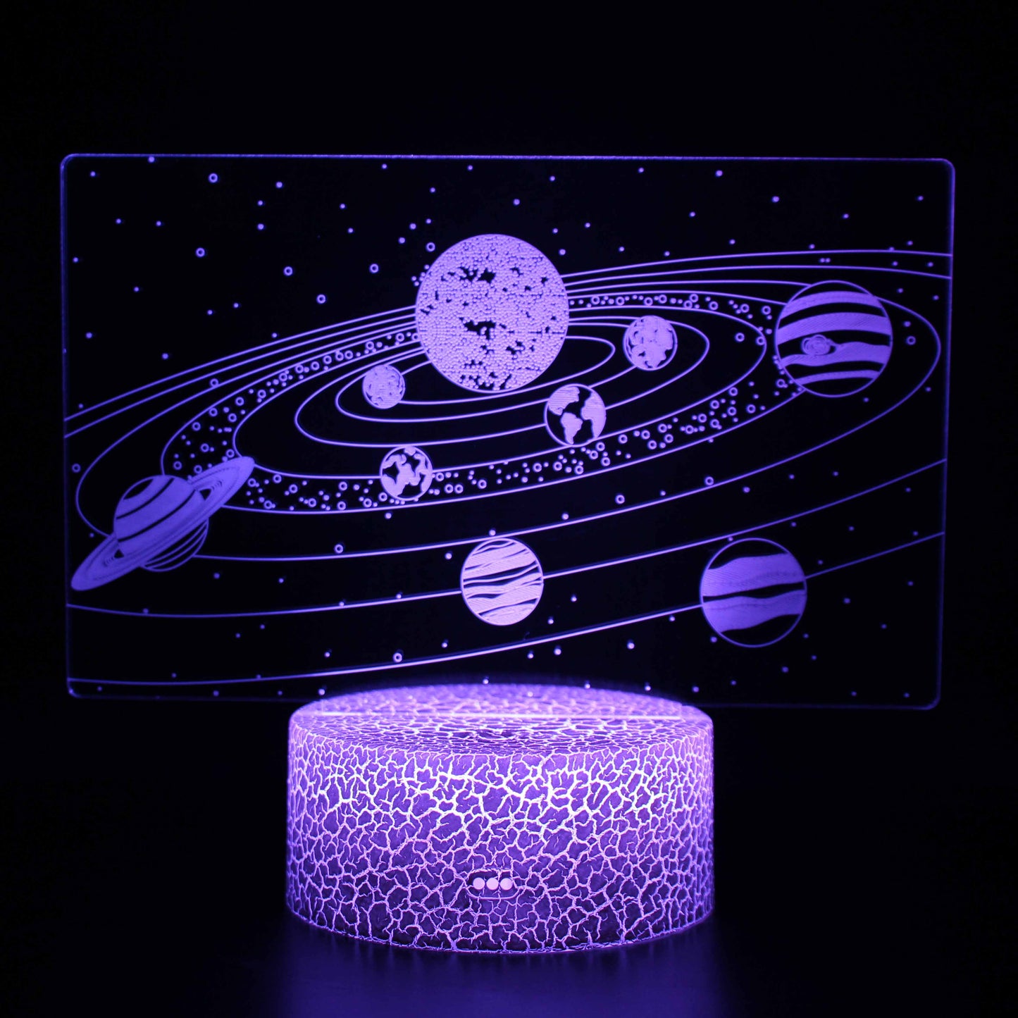 Universe Galaxy Night Light Solar System 3D Optical Illusion Lamp Bedroom Desk Decor