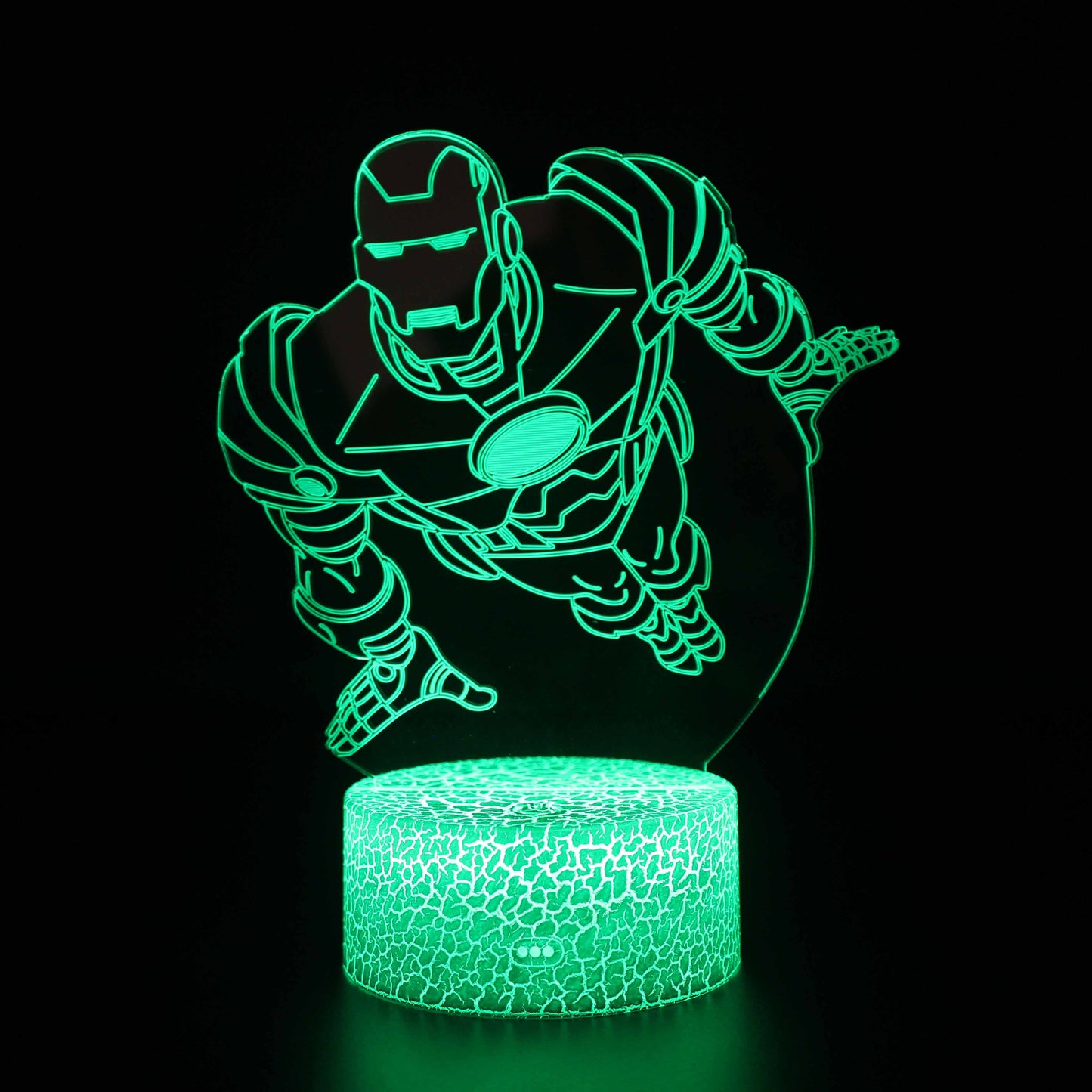 Veilleuse Iron Man, Lampe Marvel, Illusion 3D, Décoration de terrasse LED