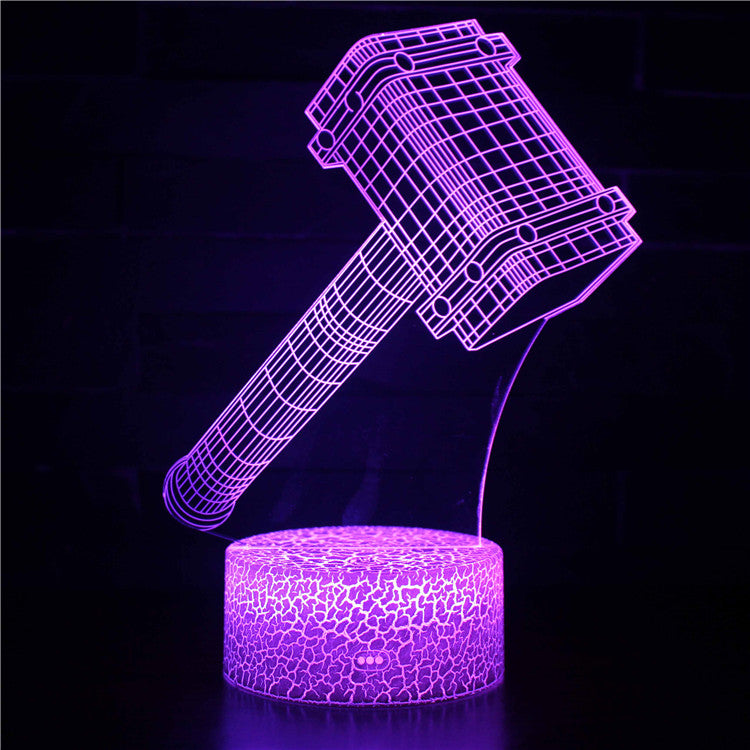 Thor Thunder Hammer 3D Night Light