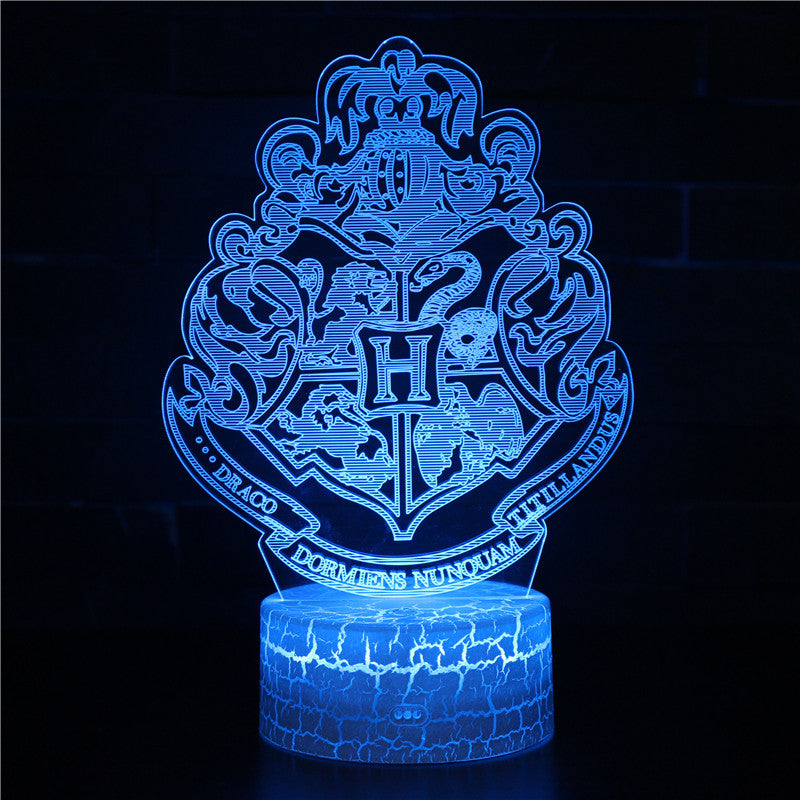 Hogwarts House Motto Harry Potter 3D Night Light