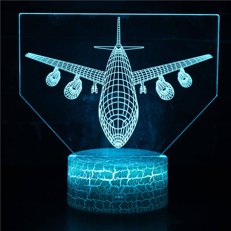 Vivid Look Airplane 3D Night Light