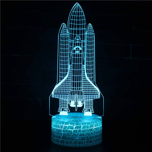 Spaceport Rocket 3D Night Light