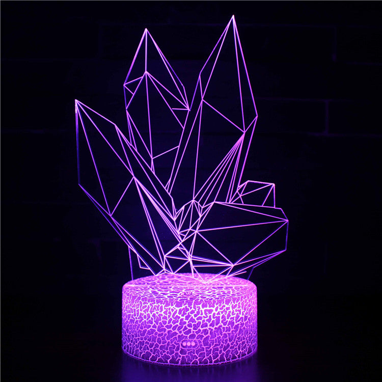 Crystal Quartz Shape 3D Night Light