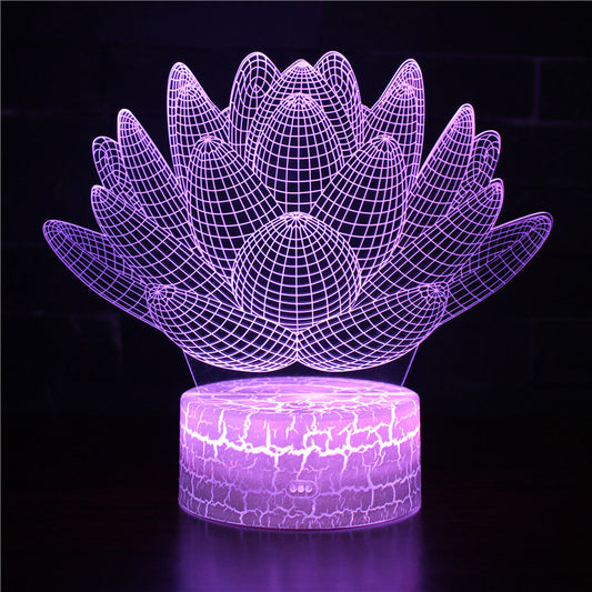 3D Cactus Illusion Night Light