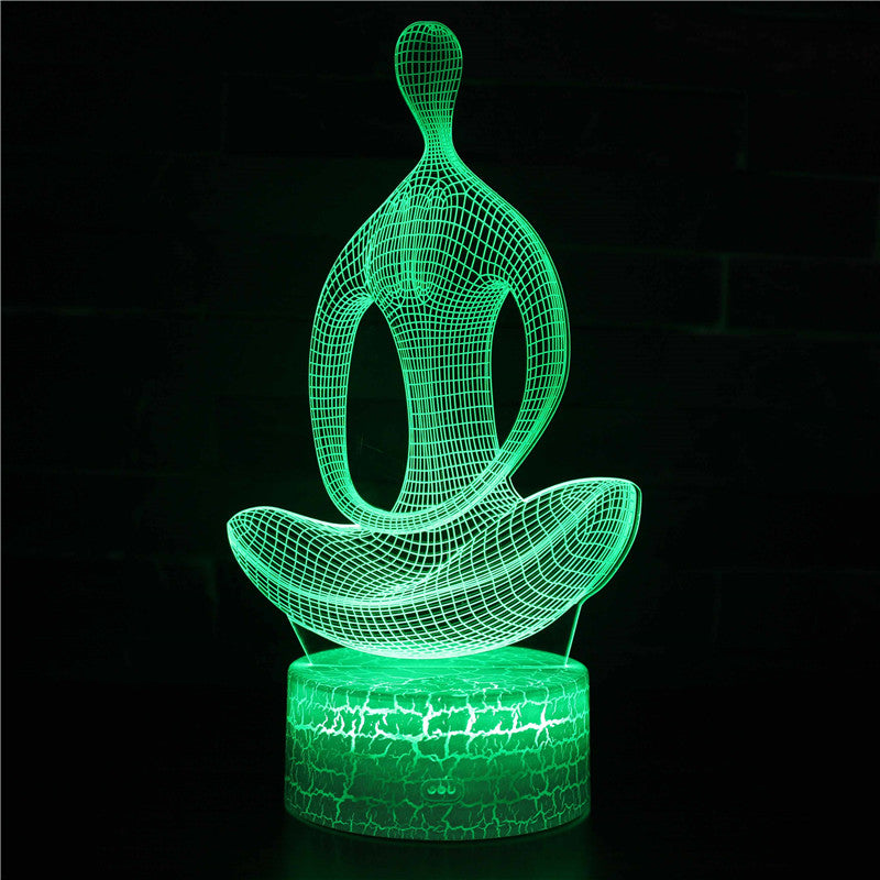 Meditation Yoga 3D Night Light