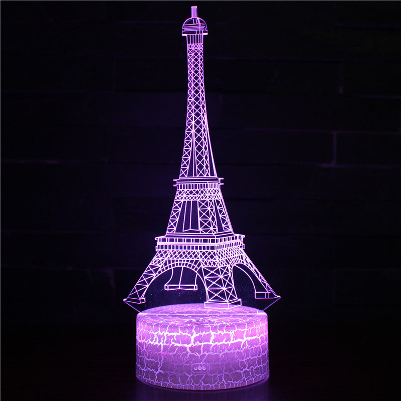 Paris City The Eiffel Tower 3D Night Light