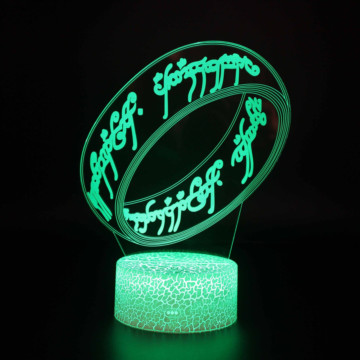 Herr der Ringe Lampe, LOTR Lord of The Rings Nachtlicht, 3D Illusionslampe, LED Touch Schalter, Deck Dekor