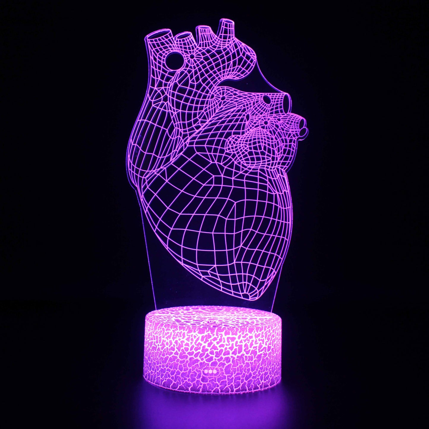3D Model of Heart Shape 3D Night Light