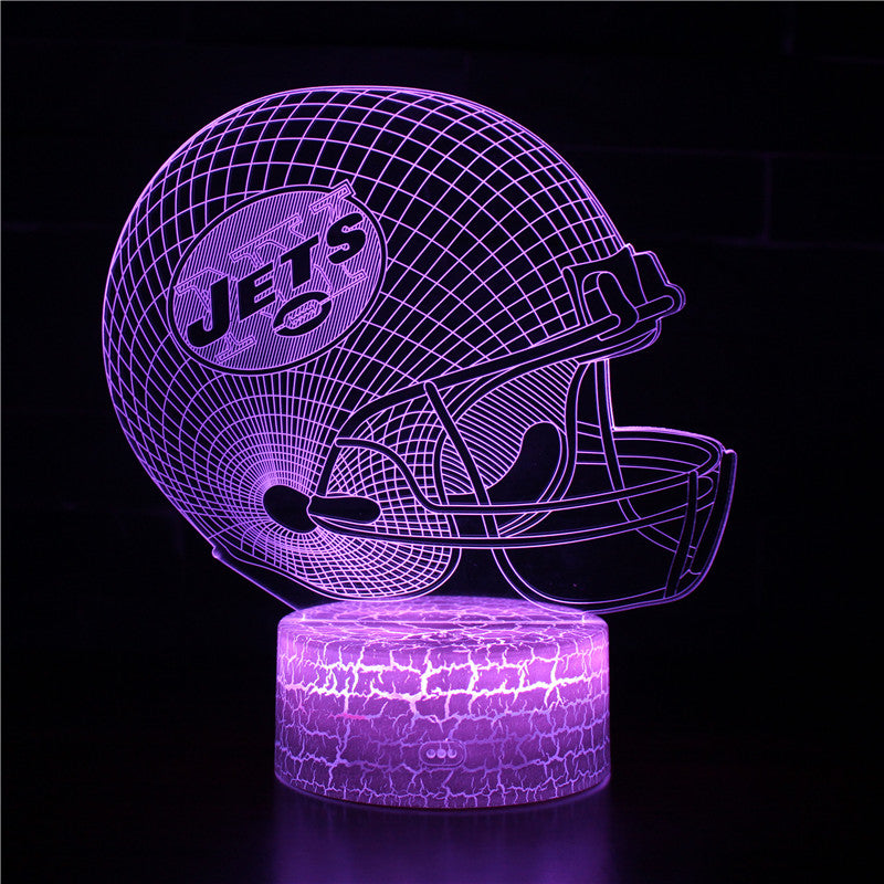 NFL Football New York Jets Helmet 3D Night Light