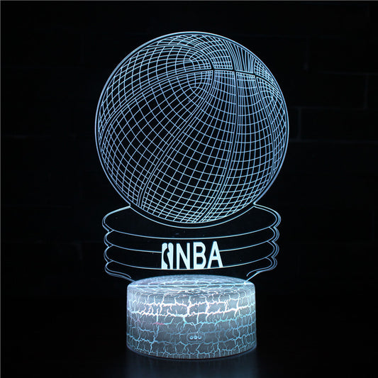 Veilleuse Basket-ball, Lampe NBA, Illusion 3D, Décoration de terrasse LED