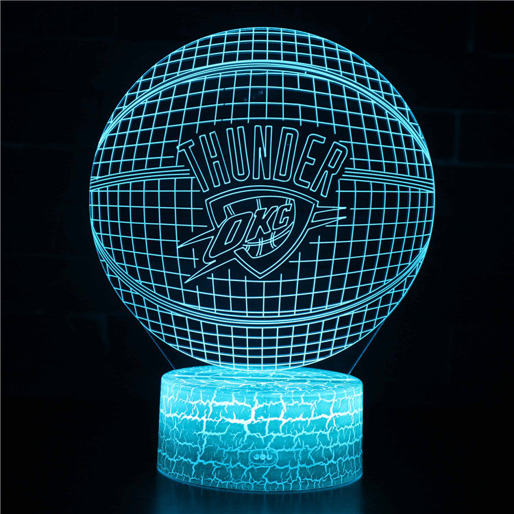 Oklahoma City Thunder NBA Basketball Team 3D Night Light