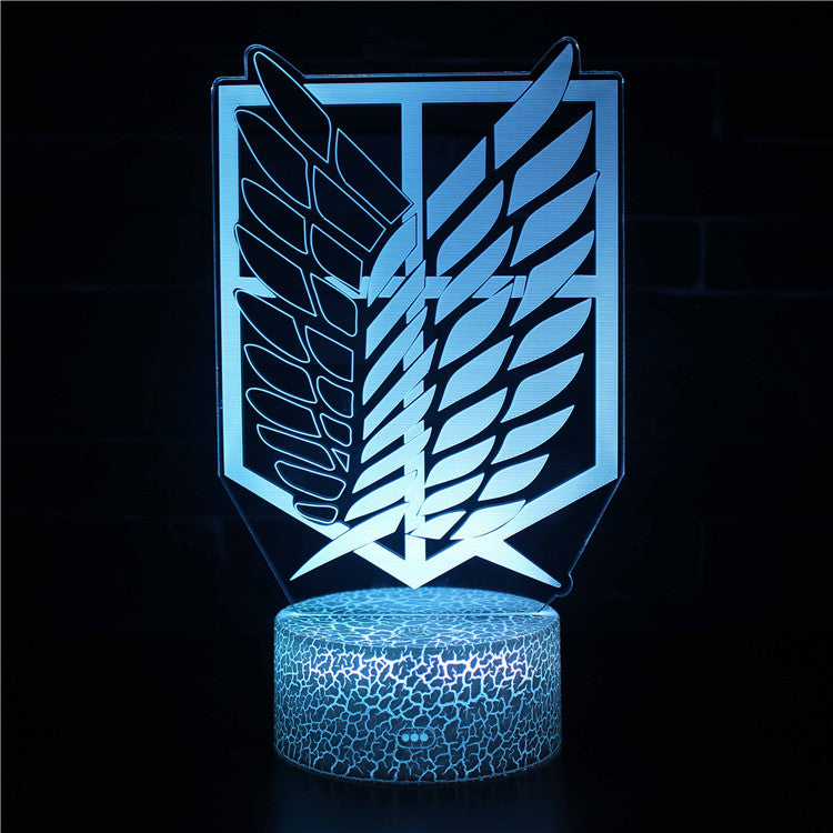 Scouting Legion Attack on Titan Logo 3D Night Light