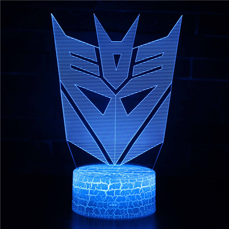 Autobot Deceptions Logo Transformers 3D Night Light