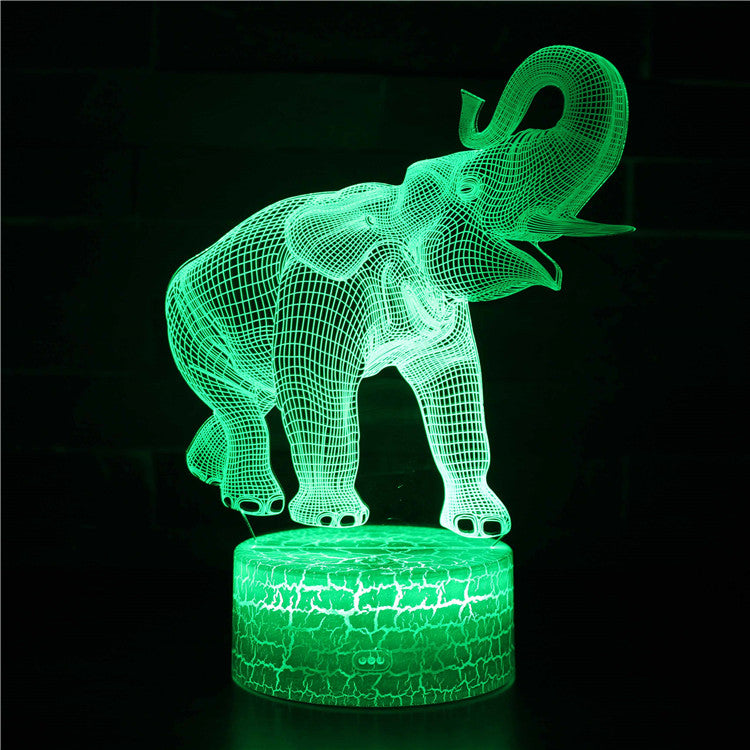 Happy Cute Little Elephant 3D Night Light