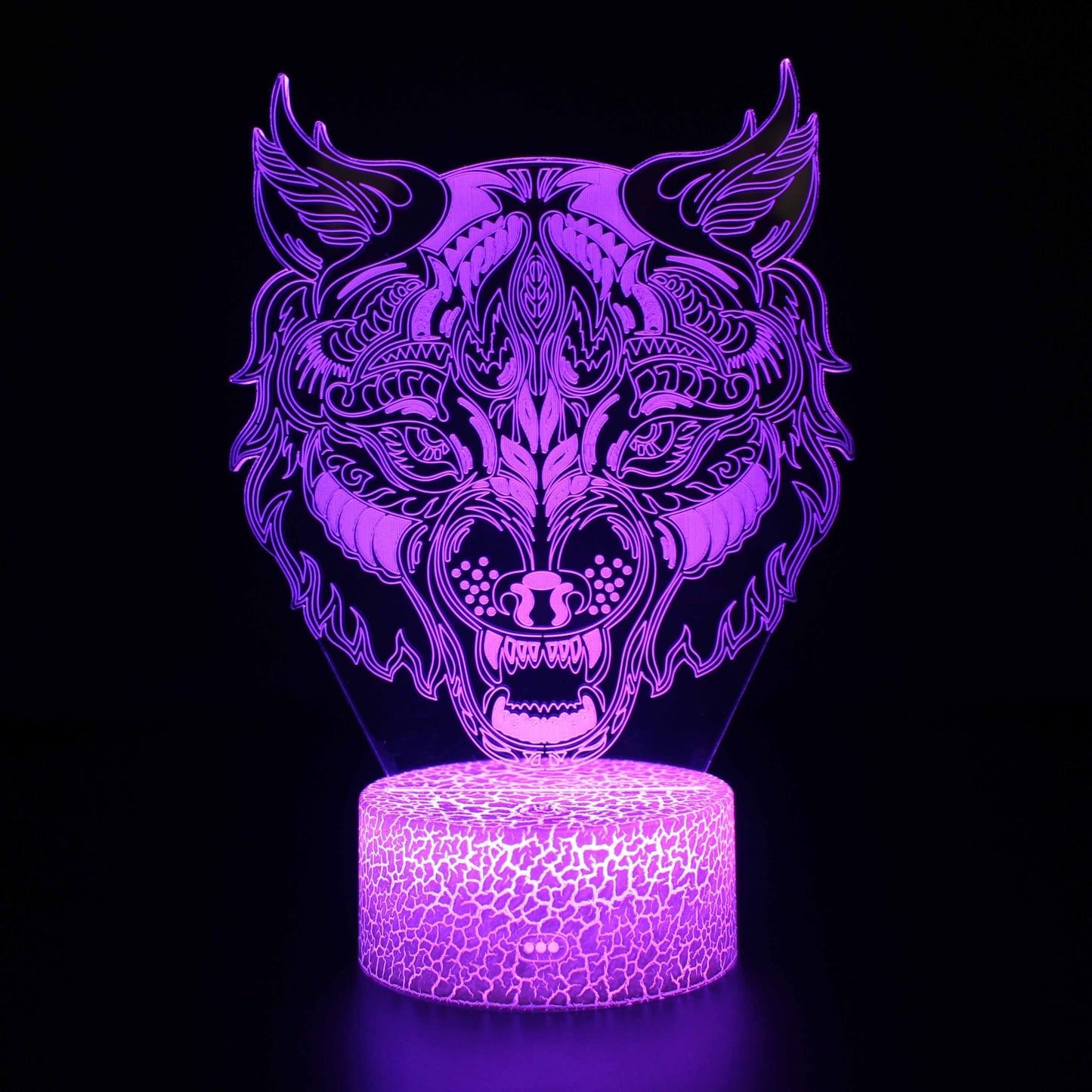 Awesome Gothic Abstract Wolf 3D Night Light