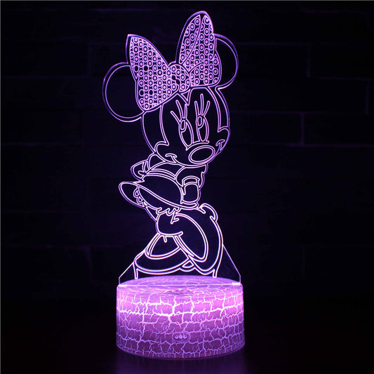 Cartoon Minnie Mouse 3D Night Light