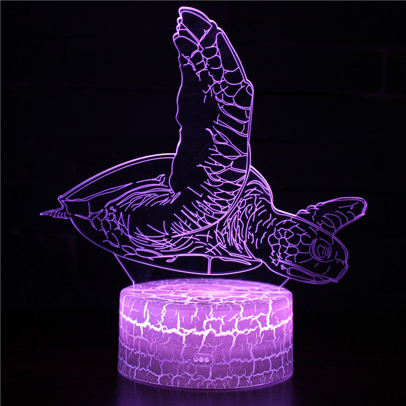 Ancient Underwater Sea Turtle 3D Night Light