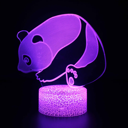 Lampe de nuit 3D Illusion Animal Panda la plus mignonne