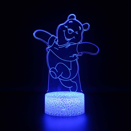 Happy Winnie The Pooh Bear 3D Night Light