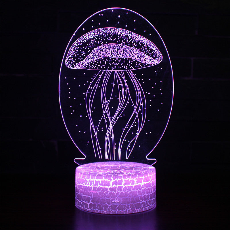 Sparkly Ocean Jellyfish 3D Night Light