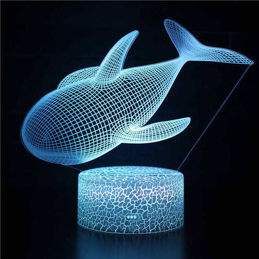 Ocean Creature Whale Model 3D Night Light