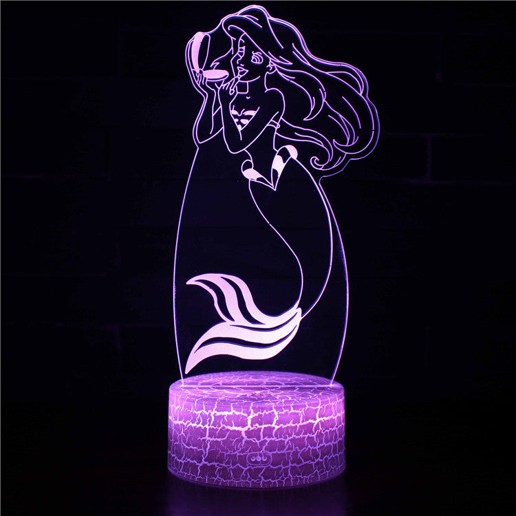 Ariel Mermaid Princess 3D Night Light