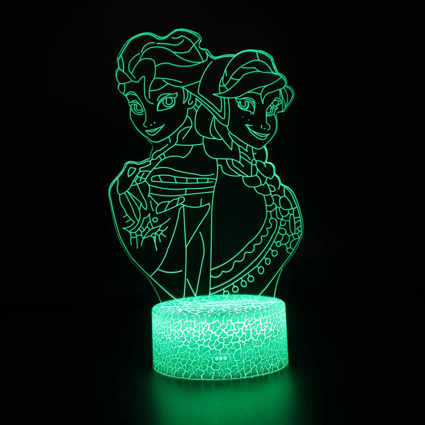 Prinzessin Elsa und Anna 3D LED Nachtlicht Spielzeug Geburtstagsgeschenke für Baby Kinder Mädchen