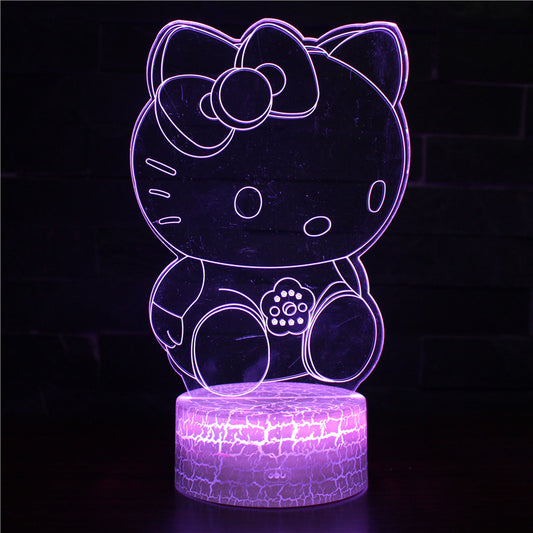 Cute Hello Kitty 3D Night Light