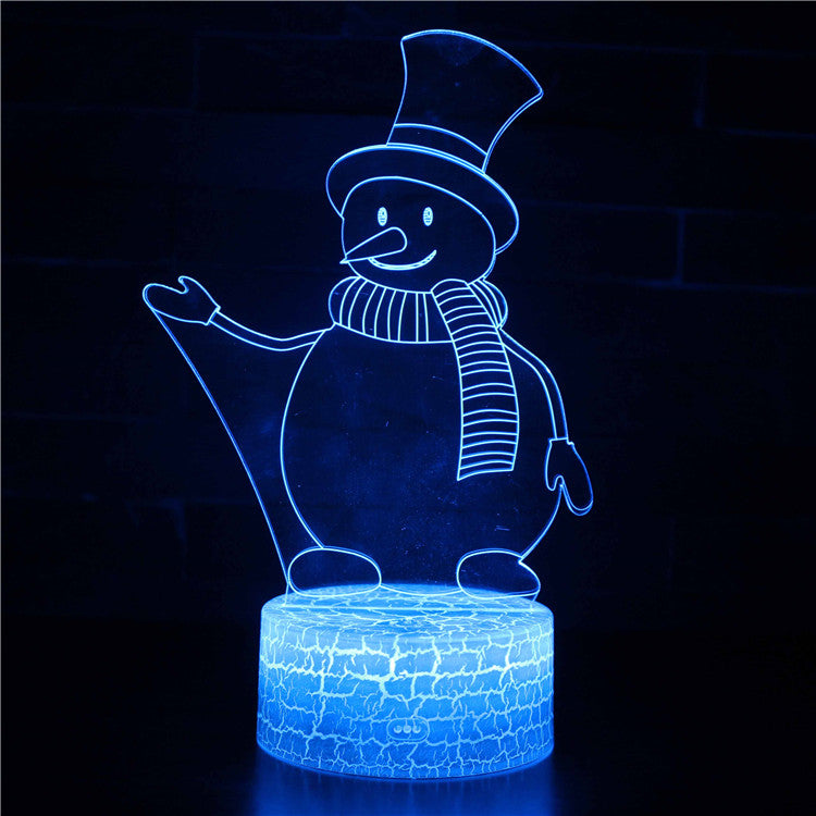 Welcome Christmas Snowman 3D Night Light