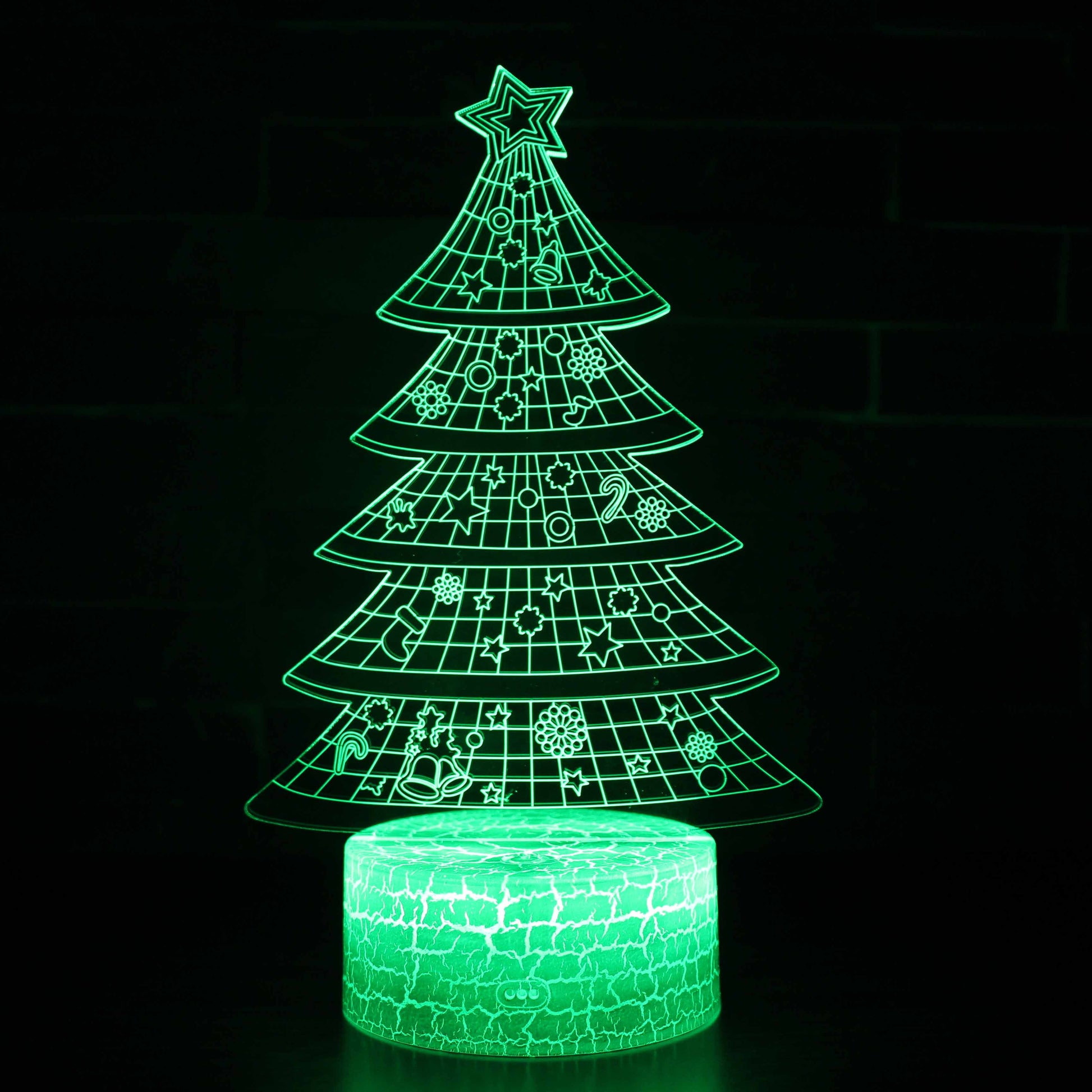 Christmas Tree Ornament Decoration 3D Night Light