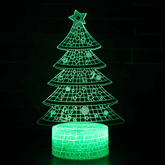 Christmas Tree Ornament Decoration 3D Night Light