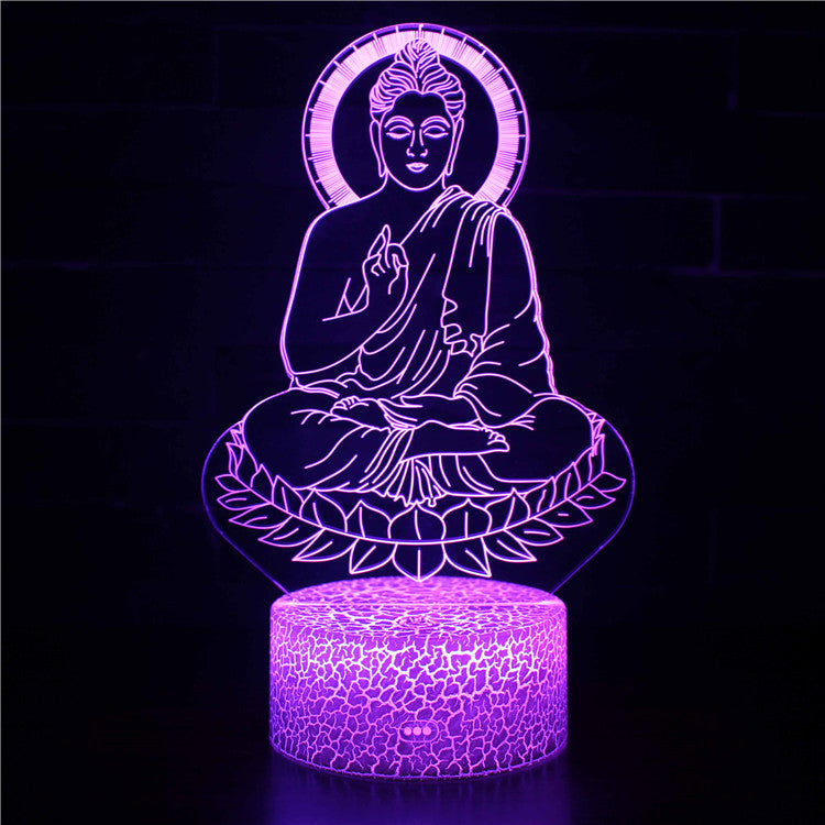 Peaceful Meditation Buddha 3D Night Light