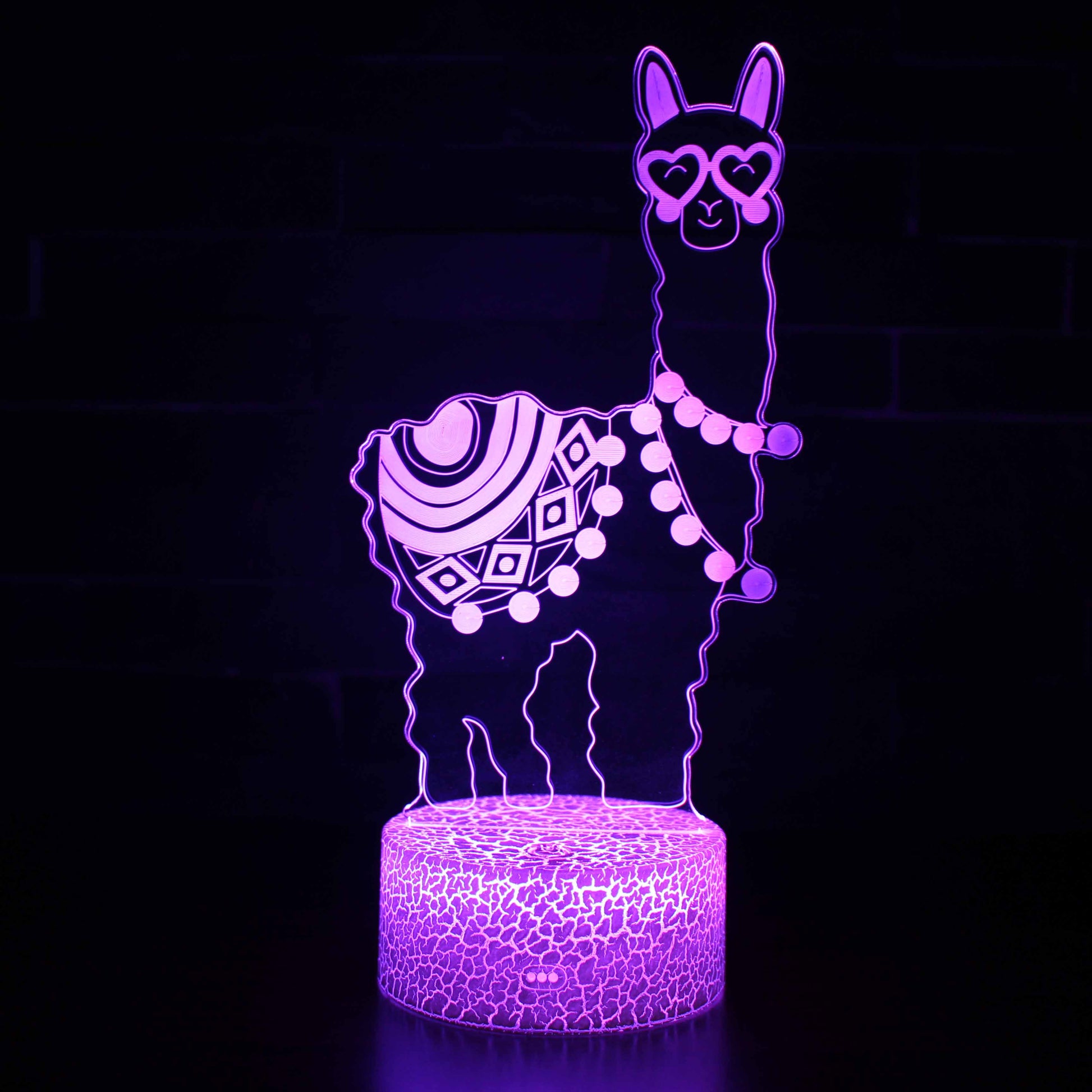 Girly Llama 3D Night Light