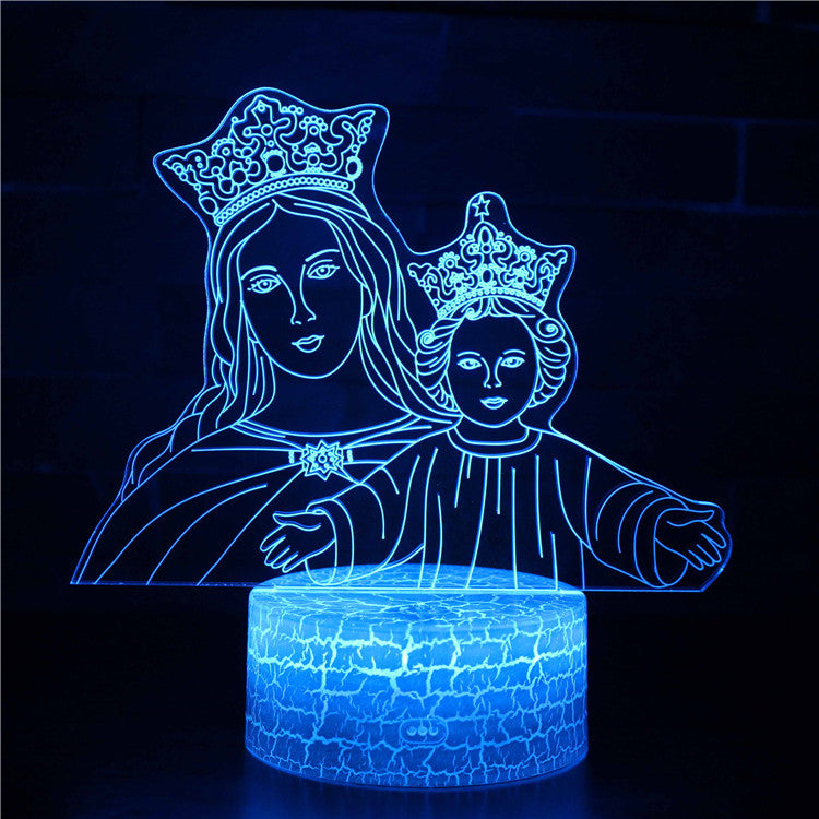 Blessed Mother Virgin Mary 3D Night Light