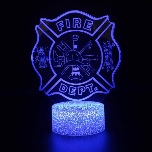 Rescue Symbol Firefighter 3D Night Light
