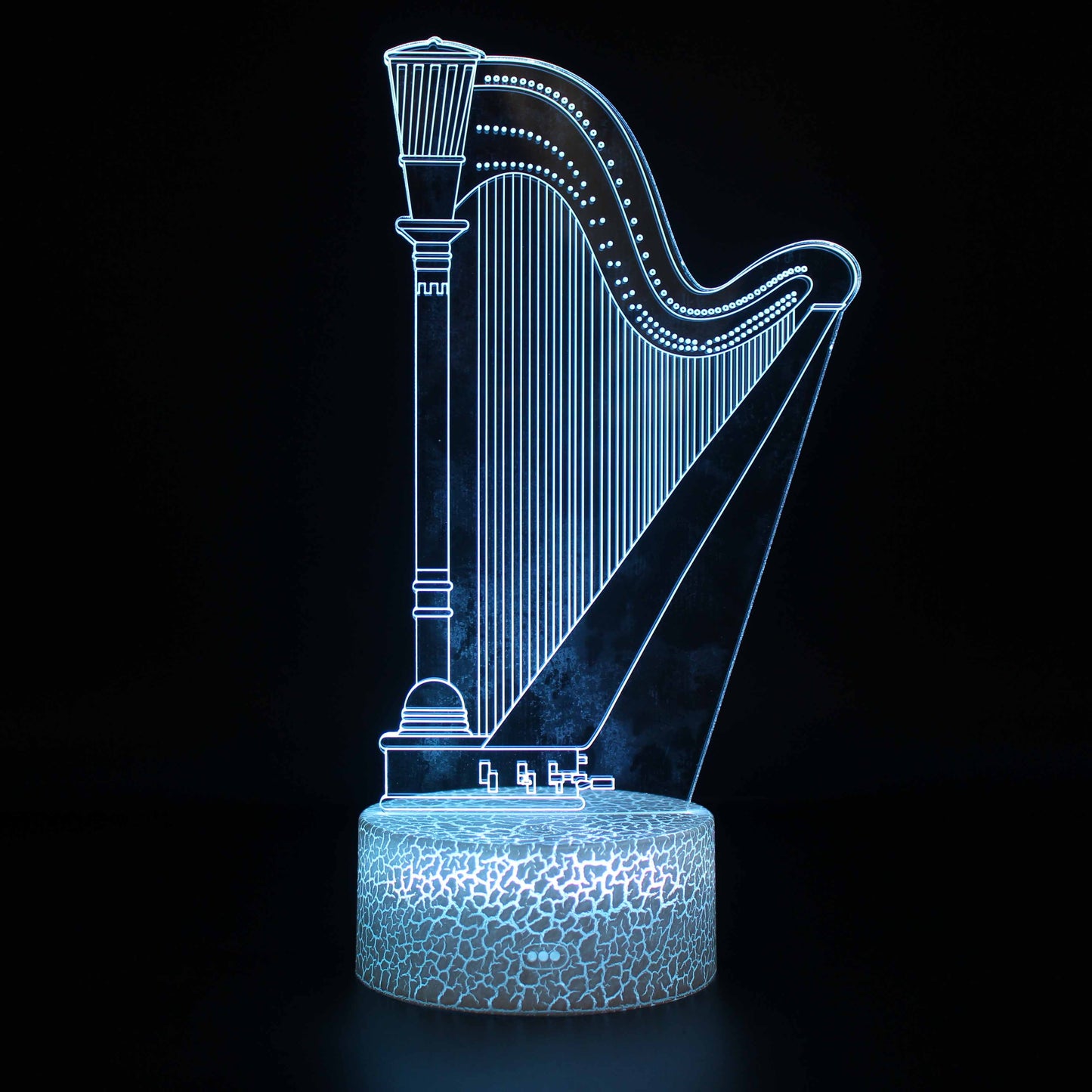 Stringed Musical Instrument Harp 3D Night Light