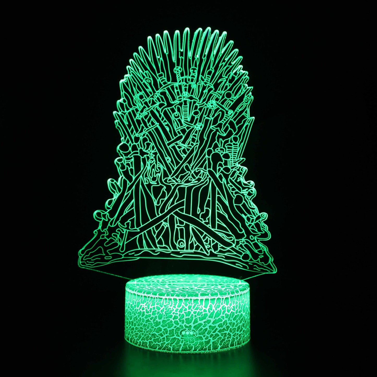 Veilleuse Iron Throne, Lampe Game of Thrones, Illusion 3D, Décoration de terrasse LED