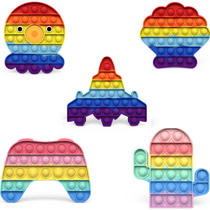 Mignon Coloré Pop Bubble Fidget Toy Squeeze Sensory Toy 5 packs par se –  ApesBox