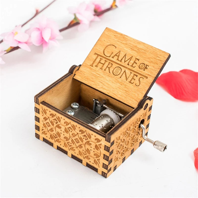 Game of Thrones Music Box Wooden Engraved Hand Crank
