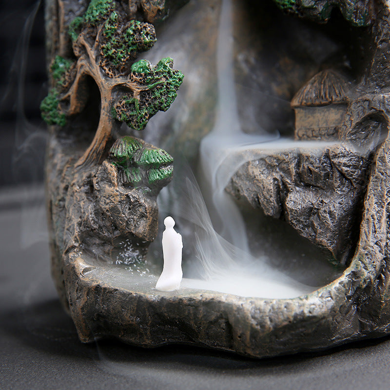 Middle Waterfall Mountain Incense Burner, Backflow Fountain, Natural  Handicraft Ceramic Incense Holder – ApesBox