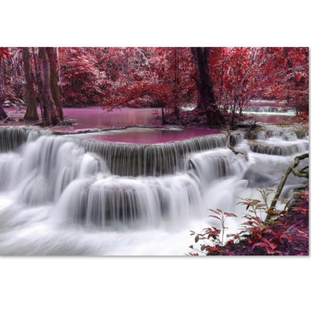 Nature Forest Waterfall 1000 Pieces Jigsaw Puzzles