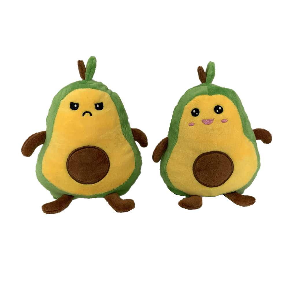 Cute Avocado Stuffed Animal Emotion Mood Changing Happy Angry Mad Reversible Plushies