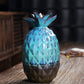 Turquoise Gradient Ceramic Pineapple Backflow Incense Burner