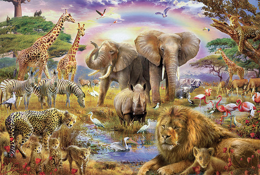 Puzzles 1000 pièces du monde animalier de la faune